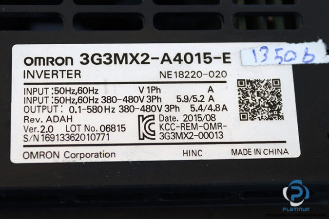 omron-3G3MX2-A4015-E-inverter-(Used)-3