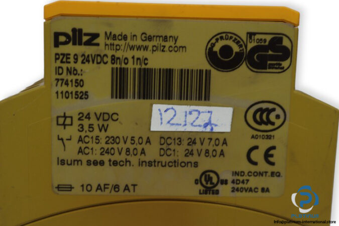 pilz-PZE-9-24VDC-8N_O-1N_C-contact-expansion-module-(used)-2