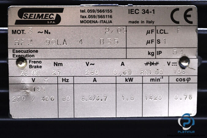 seimec-HFZ-90LA-4-B35-brake-motor-used-2