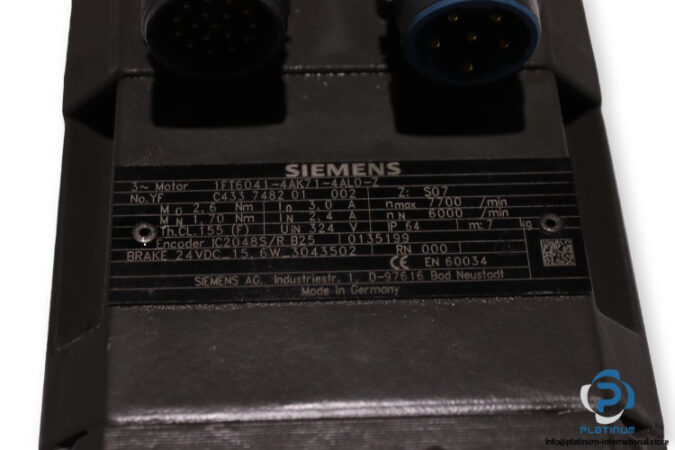 siemens-1FT6041-4AK71-4AL0-Z-ac-servomotor-used-3-3