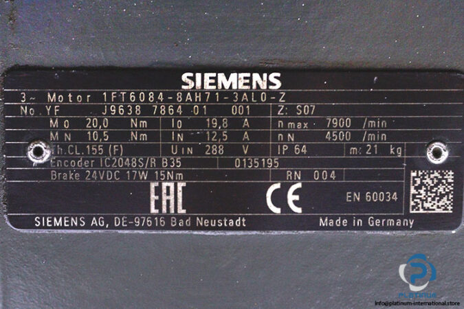 siemens-1FT6084-8AH71-3AL0-Z-servomotor-used-2