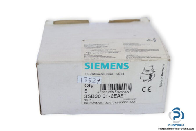 siemens-3SB30-01-2EA51-actuator-illuminated-knob-(new)-1