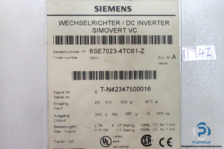siemens-6SE7023-4TC61-Z-dc-inverter-(Used)-1