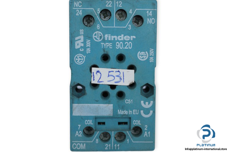 finder-90.20-relay-socket-with-box-clamp-terminals-(Used)-1