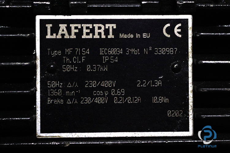 lafert-MF-71S4-brake-motor-used-1