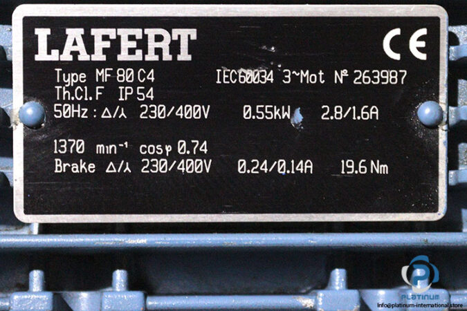 lafert-MF-80-C4-brake-motor-used-2