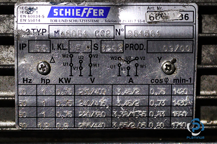schieffer-MA80B4-CC2-brake-motor-used-1