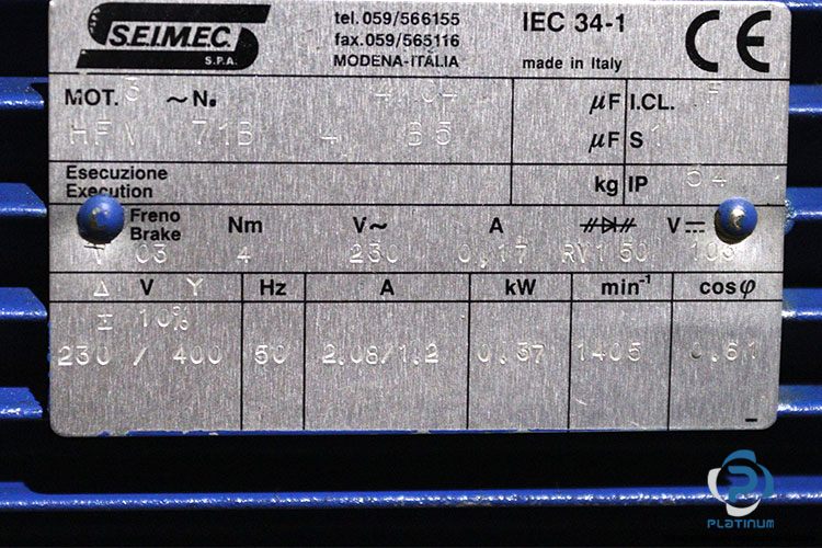 seimec-HFV-71B-4-B5-brake-motor-used-1