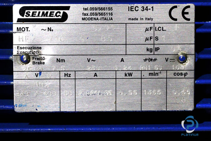 seimec-HFZ-71C-4-B5-brake-motor-used-2