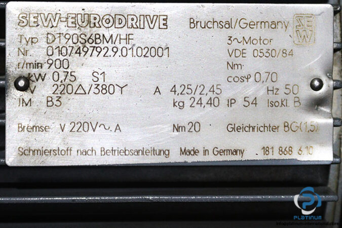 sew-DT90S6BM_HF-brake-motor-used-1