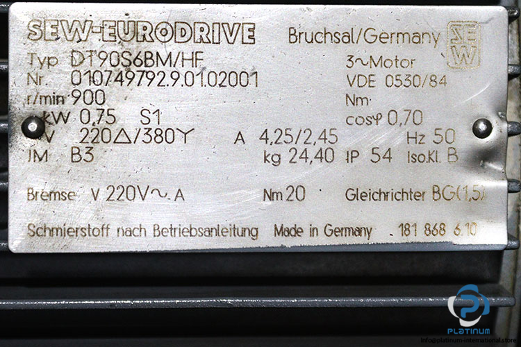 sew-DT90S6BM_HF-brake-motor-used-1