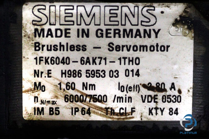 siemens-1FK6040-6AK71-1TH0-brushless-servo-motor-used-2