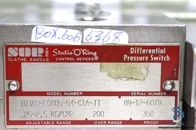 sor-103AD-EG202-N4-C1A-TT-differential-pressure-switch-used-3