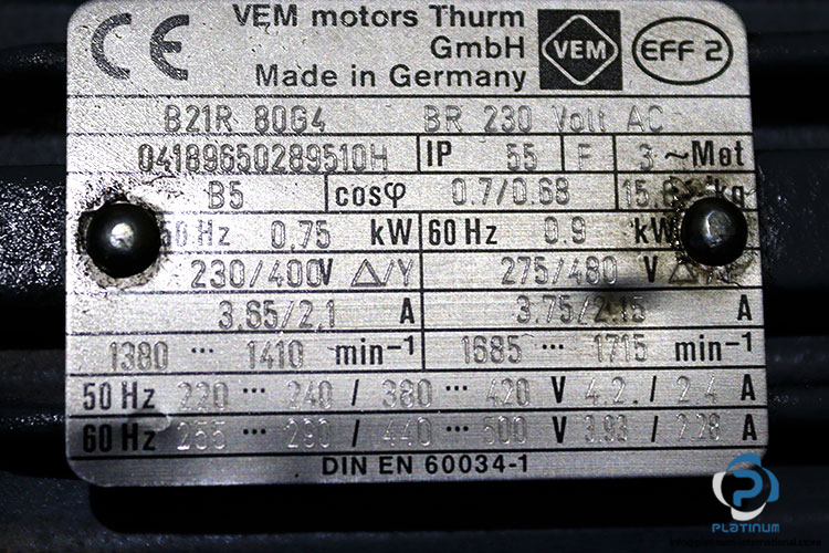 vem-B21R-80G4-brake-motor-used-1