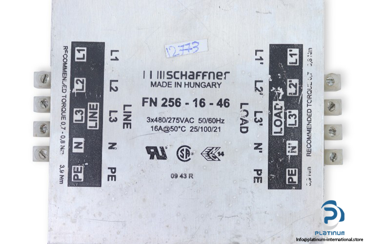 schaffner-FN-256-16-46-line-filter-(used)-1