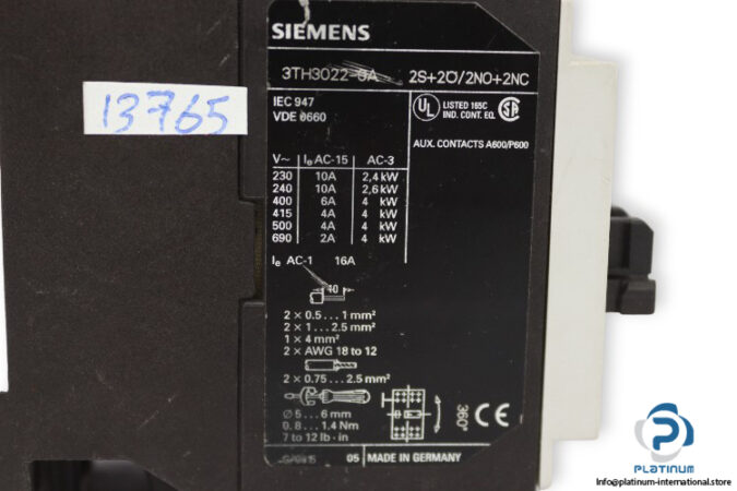 siemens-3TH3022-0A-contactor-relay-(used)-3