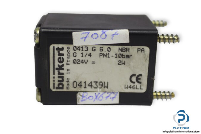 Burkert-0413-G-6.0-NBR-PA-G-1_4-PN1-10BAR-solenoid-coil-(used)-1