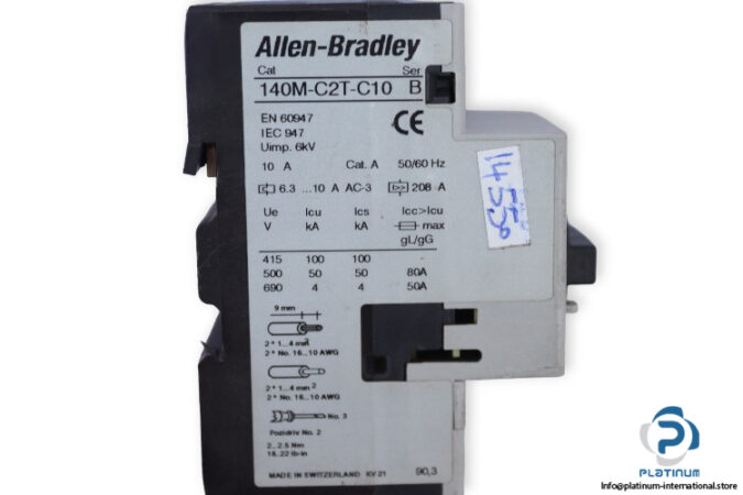 allen-bradley-140M-C2T-C10-motor-protection-circuit-breaker-(Used)-2