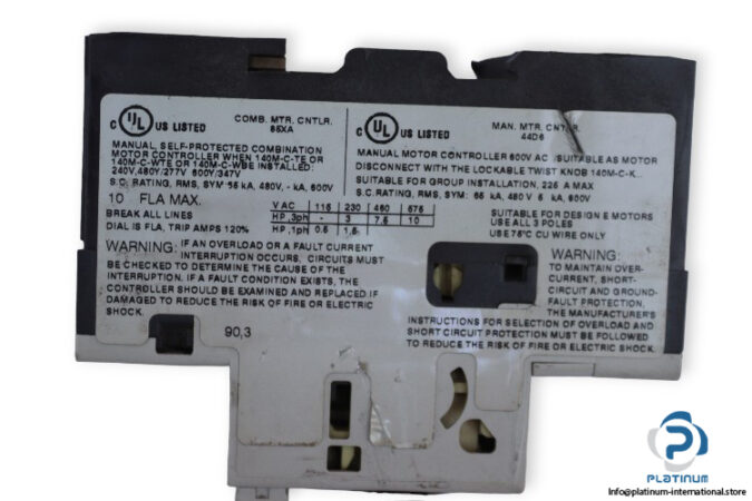 allen-bradley-140M-C2T-C10-motor-protection-circuit-breaker-(Used)-3