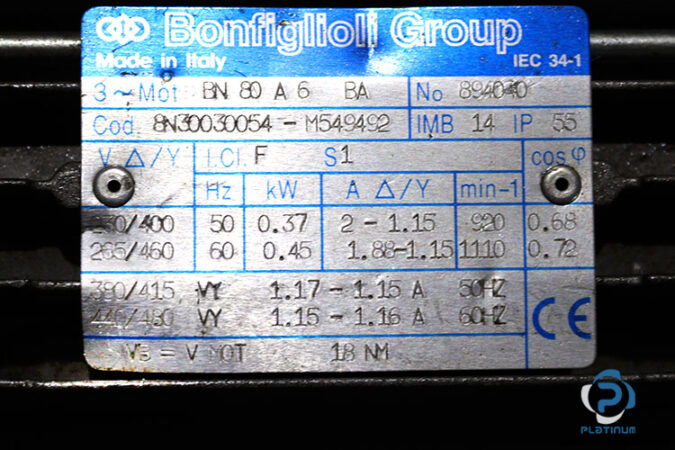 bonfiglioli-BN-80-A-6-BA-brake-motor-used-1