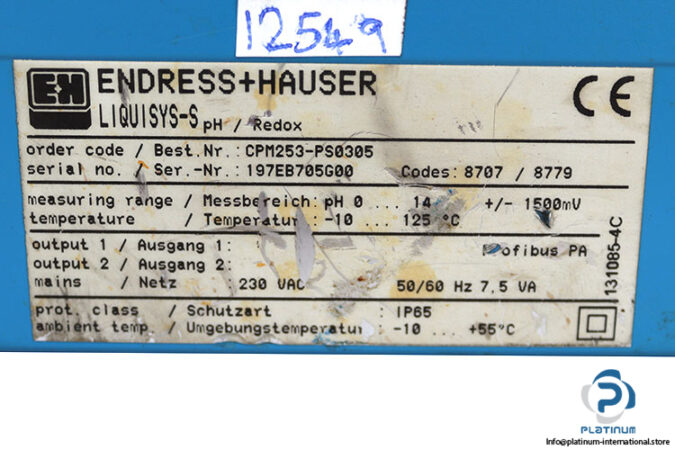 endress-hauser-LIQUISYS-S-CMP253-PS0305-ph_redox-transmitter-(Used)-4