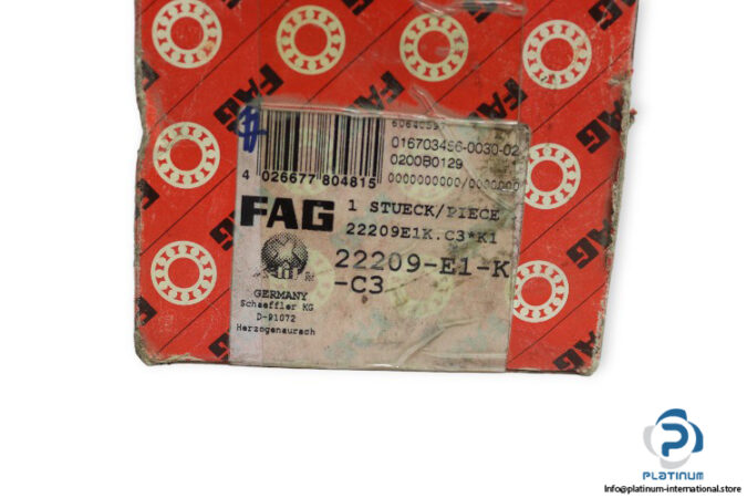 fag-22209-E1-K-C3-spherical-roller-bearing-(new)-(carton)-1