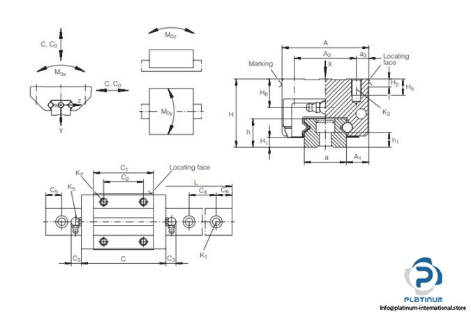 ina-KWE35-H-V1-G3-recirculating-ball-bearing-carriage-(new)-3