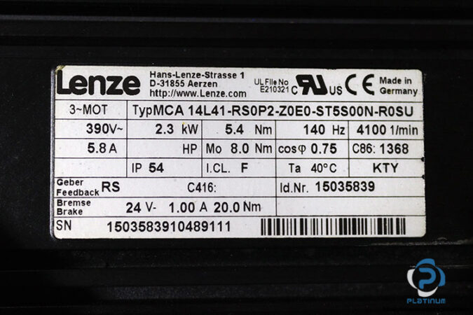 lenze-MCA-14L41-RS0P2-Z0E0-ST5S00N-R0SU-gear-servomotor-(new)-2