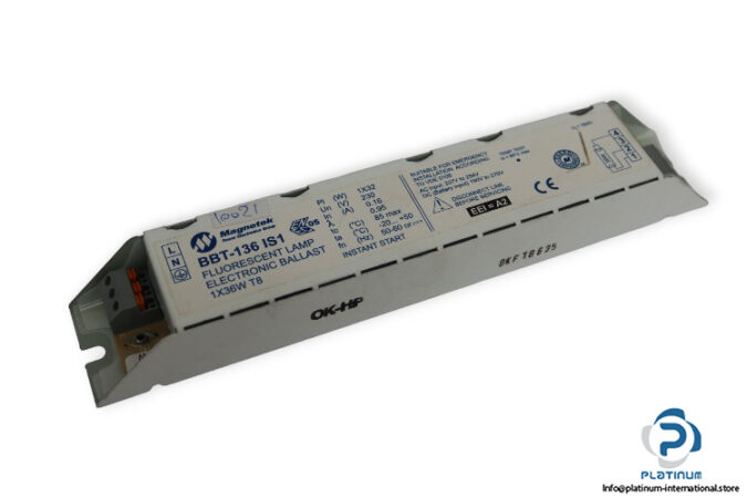 magnetek-BBT-136-IS1-fluorescent-lamp-electronic-ballast-(New)