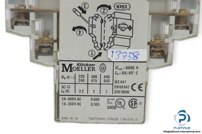 moeller-NHI21-PKZ0-auxiliary-contact-block-(used)-2