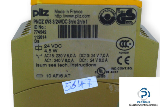 pilz-PNOZ-XV3-3_24VDC-3N_0-2N_0-T-safety-relay-(Used)-2