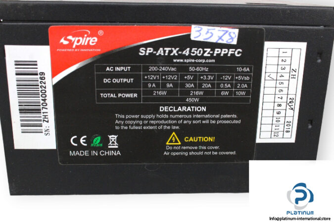 pire-SP-ATX-450Z-PPFC-power-supply-(new)-2