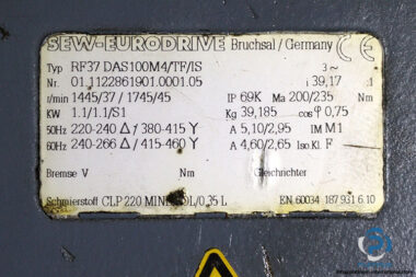 sew-RF37-DAS100M4_TF_IS-helical-bevel-gearmotor-(used)-1