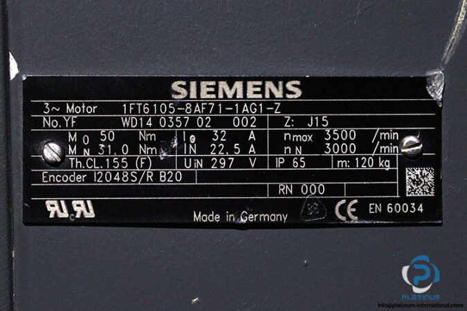 siemens-1FT6105-8AF71-1AG1-Z-brushless-servo-motor-(used)-2