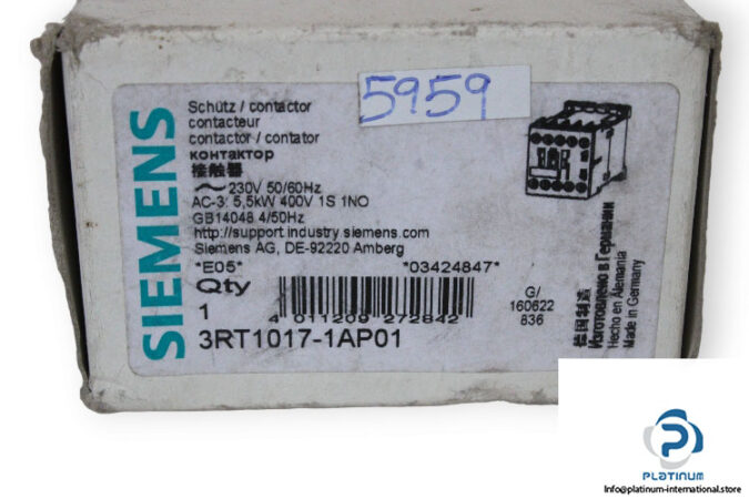 siemens-3RT1017-1AP01-power-contactor-(new)-3