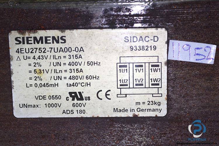 siemens-4EU2752-7UA00-0A-mains-choke-(Used)-1