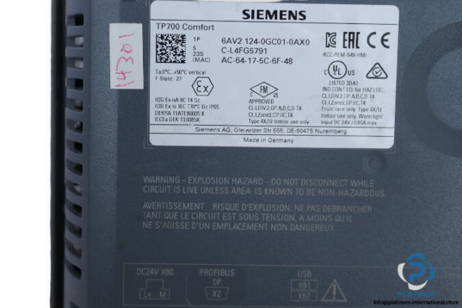 siemens-6AV2-124-0GC01-0AX0-comfort-panel-(used)-3