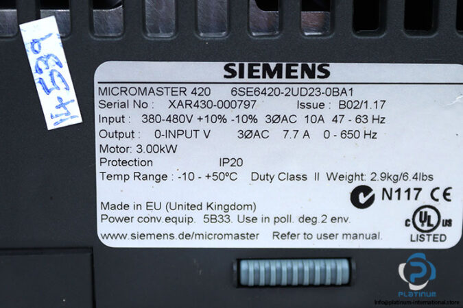 siemens-6SE6420-2UD23-0BA1-inverter-drive-(Used)-2