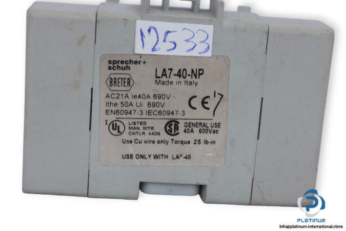 sprecher-schuh-LA7-40-NP-motor-disconnect-switch-(Used)-1