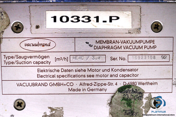 vacuubrand-ME4C-diaphragm-vacuum-pump-(used)-2