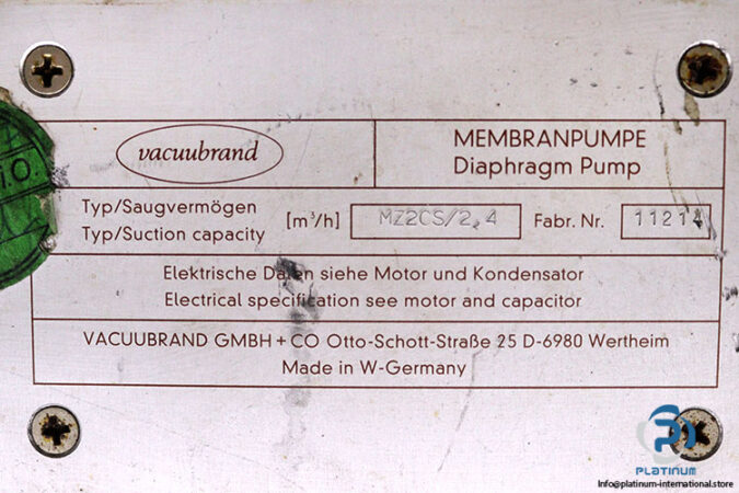 vacuubrand-MZ2CS-diaphragm-vacuum-pump-(used)-2