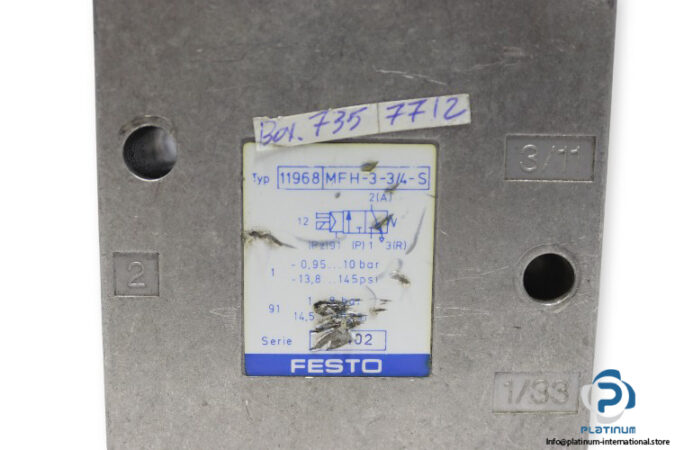 Festo-11968-air-solenoid-valve-with-coil-(used)-1