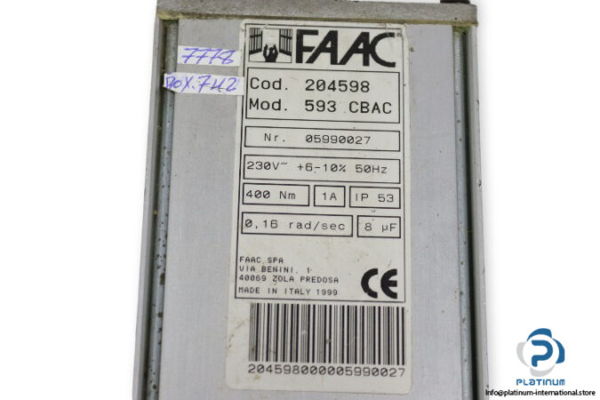 faac-593-CBAC-hydraulic-motor-(used)-2