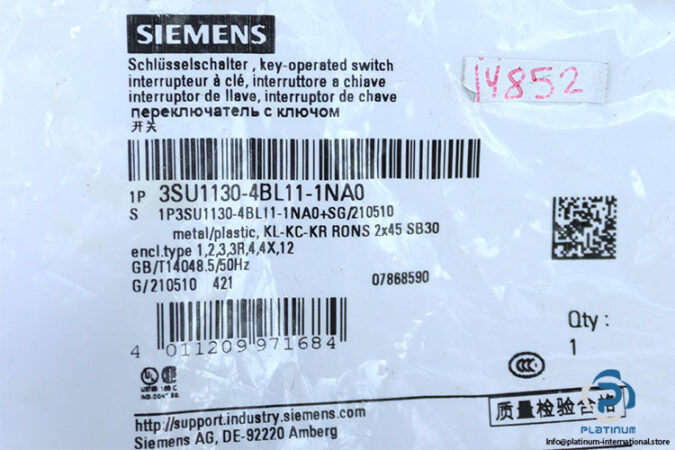 siemens-3SU1130-4BL11-1NA0-key-operated-switch-(New)-2