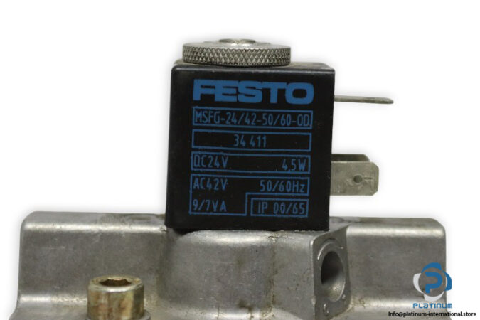 Festo-9857-single-solenoid-valve-with-coil-(used)-1