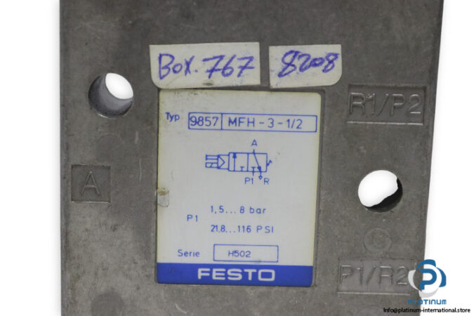 Festo-9857-single-solenoid-valve-with-coil-(used)-2