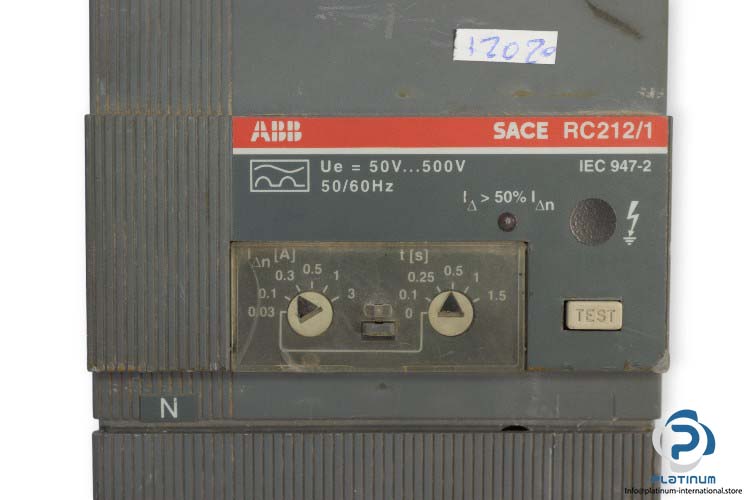 abb-SACE-RC212_1-electronic-residual-current-release-circuit-breaker-(Used)-1