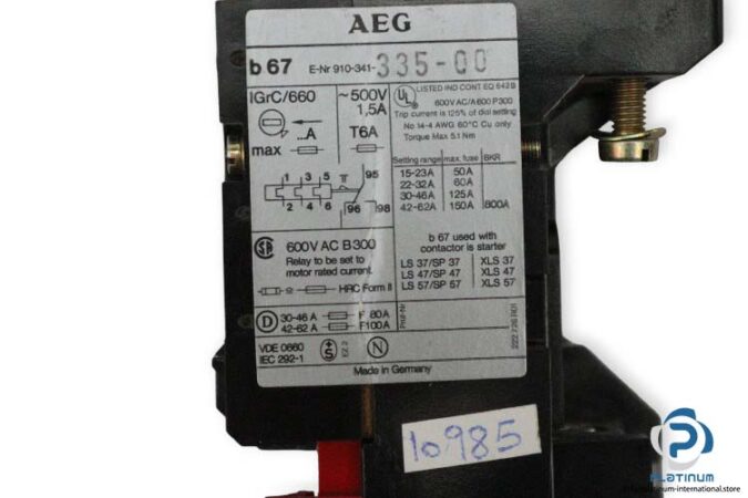 aeg-B67-thermal-overload-relay-(New)-2