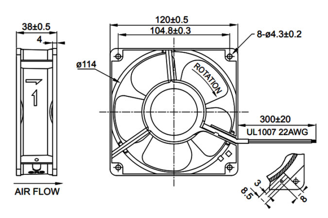 fulltech-UF-12A23STH-axial-fan-used-2