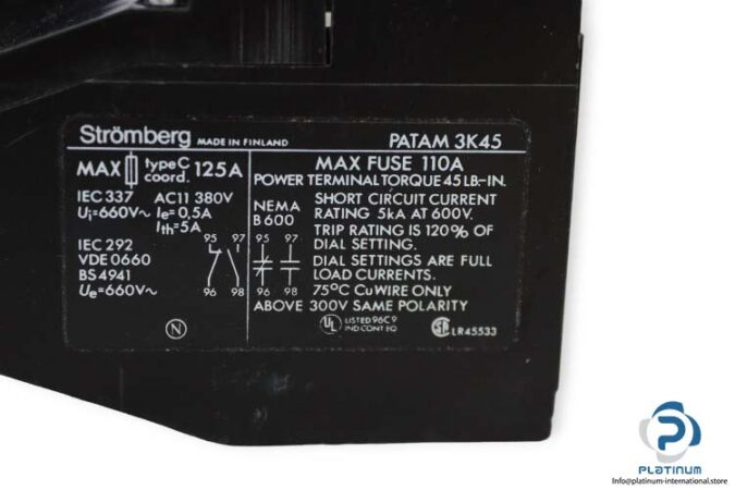 stromberg-PATAM-3K45-thermal-overload-protection-relay-(New)-2